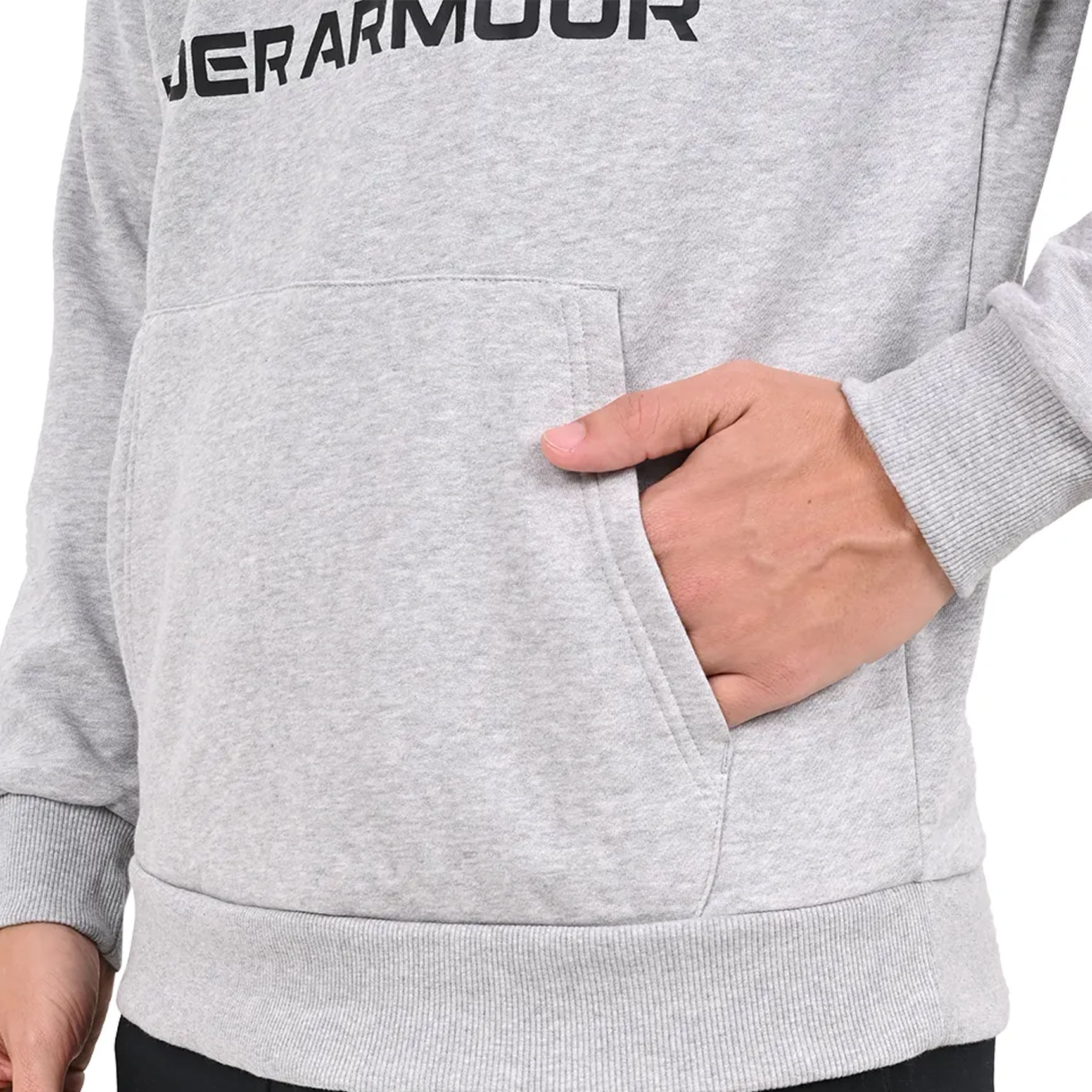 Under Armour Moletom 1357093-MGLHBK Cinza Claro MesclaPreto Poliester -4-